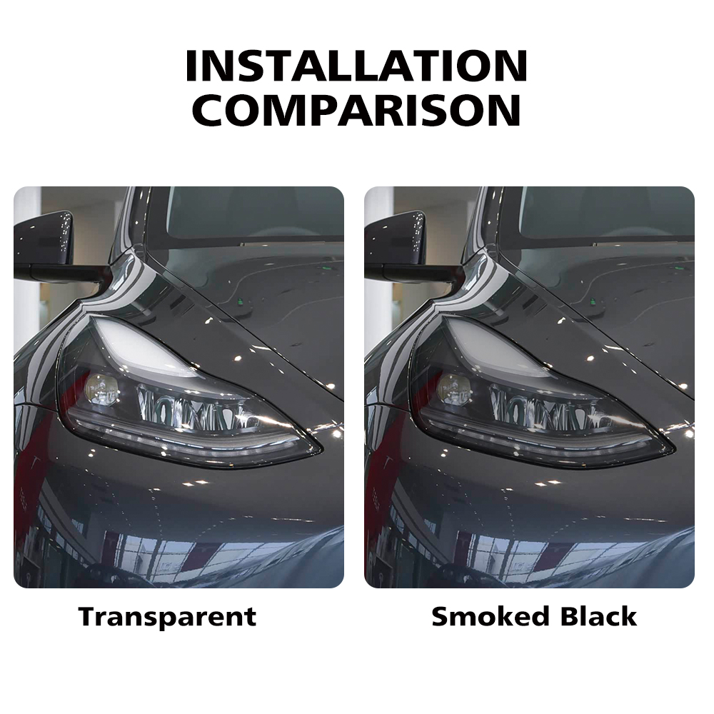 Vinyl Figure Blank - Voor Tesla Model Y 2020-2026 Smoke