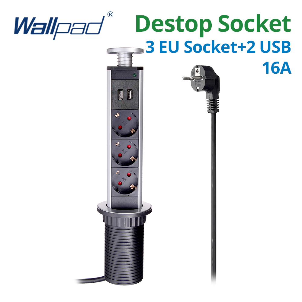 Pop Display Shelf - Wallpad Pull Pop-up desktop-aansluiting 3 stopcontacten